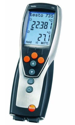 Testo 735-1 3-Channel RTD/Thermocouple Thermometer