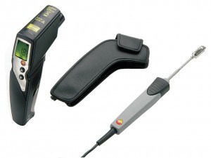 Testo 830-T4 KIT Infrared (IR) Thermometer Kit 30:1 Optics External TC Connection