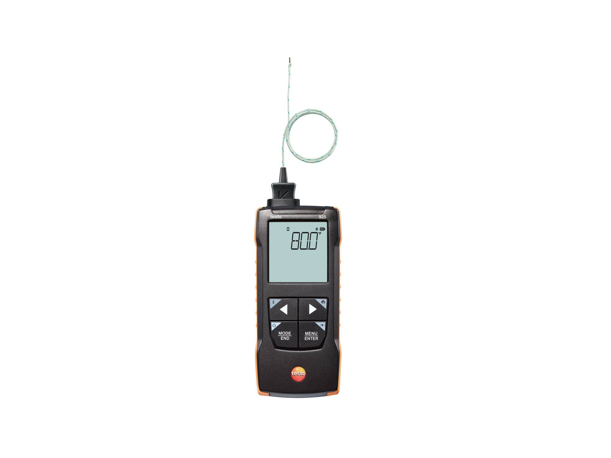 Testo 925 Digital Thermometer with TC type-K probe, -58 to 1832°F, single-channel